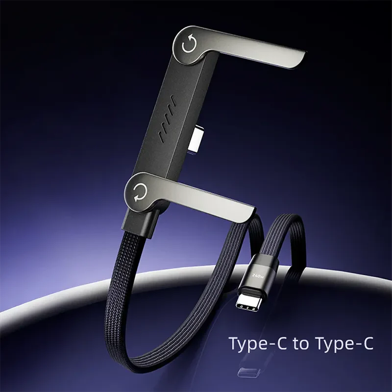 Invisible Holder Charger Cable with Phone Stand - 240W Super Fast Charging.