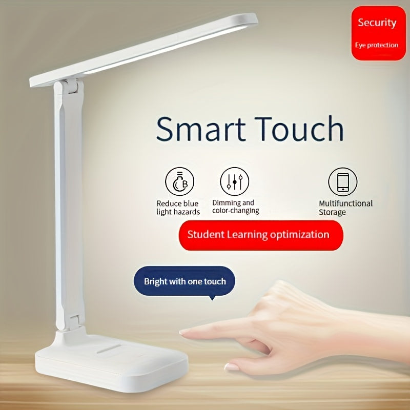 Single-Color Bedside Lamp, Reading Light, Contemporary Lamp, Usb-Powered, Brightness Adjustable, Ideal for Students And Night Readers