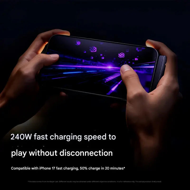 Invisible Holder Charger Cable with Phone Stand - 240W Super Fast Charging.