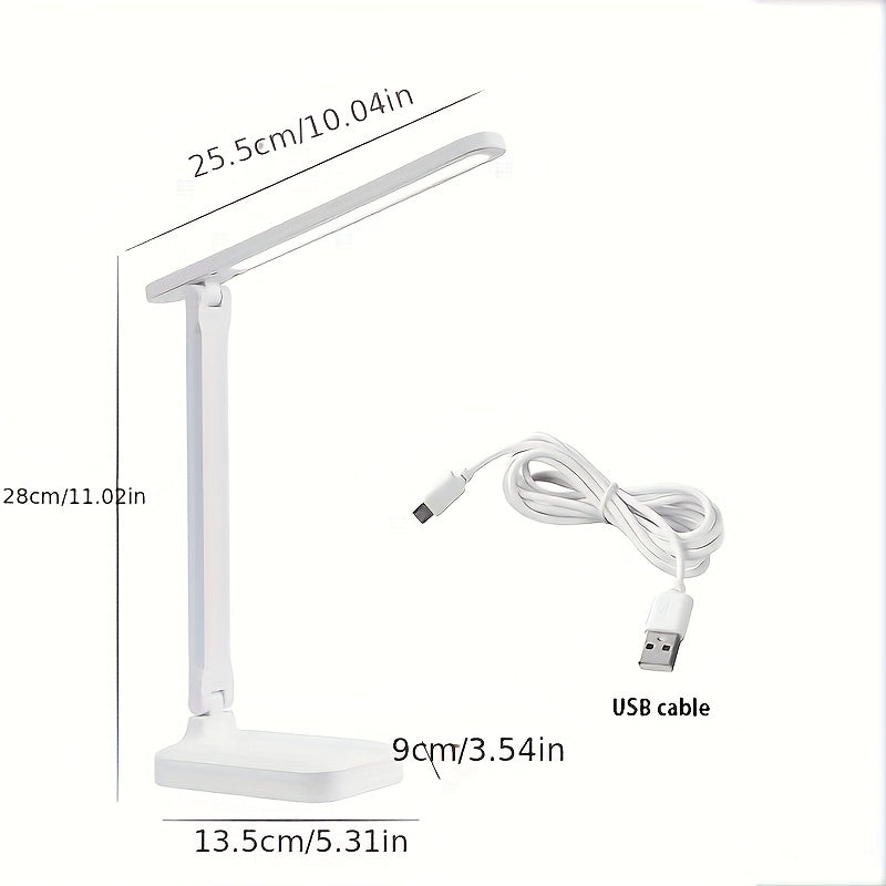 Single-Color Bedside Lamp, Reading Light, Contemporary Lamp, Usb-Powered, Brightness Adjustable, Ideal for Students And Night Readers
