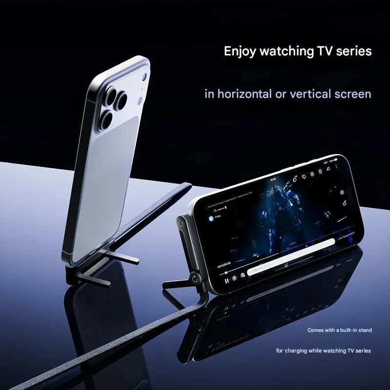 Invisible Holder Charger Cable with Phone Stand - 240W Super Fast Charging.