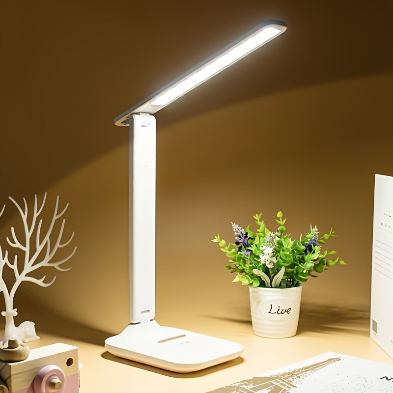 Single-Color Bedside Lamp, Reading Light, Contemporary Lamp, Usb-Powered, Brightness Adjustable, Ideal for Students And Night Readers