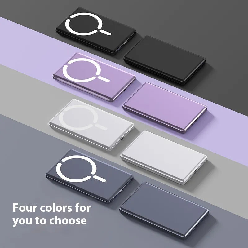Ultra-thin Magnetic Wireless Power Bank Mini Portable .
