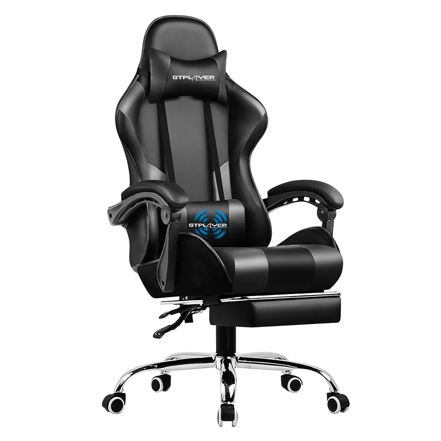 GTPLAYER Gaming Chair with Footrest – Ergonomic Office & Gaming Chair with Lumbar Support and Recline Function.