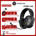 ONIKUMA GT808 Wireless Gaming Headset RGB Bluetooth 5.3 / 2.4G / 3.5mm with Mic