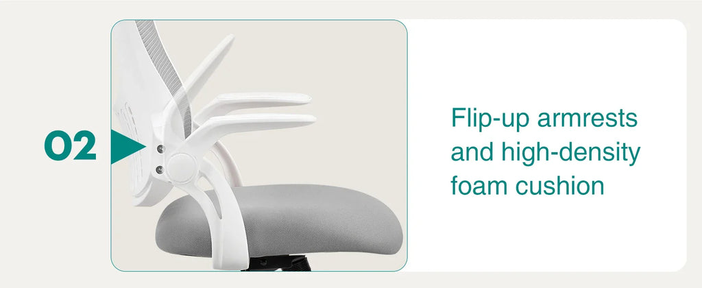 Mesh Ergonomic Office Chair – Adjustable Computer Desk Chair with Breathable Back Support.
