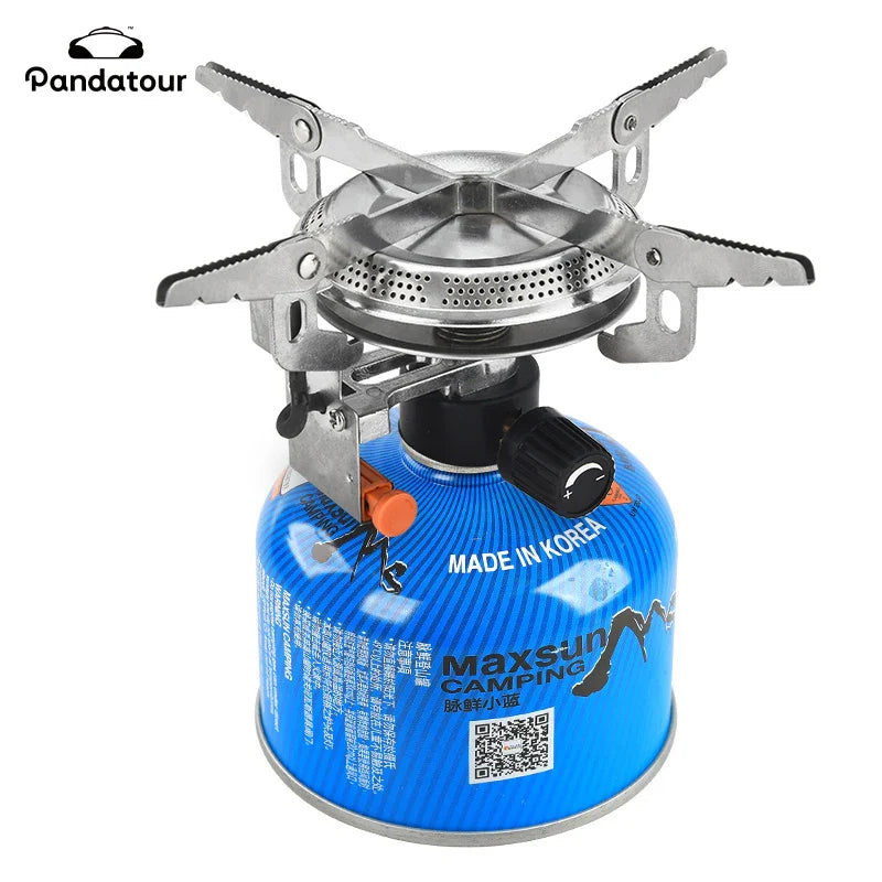 Pandatour Portable Windproof Camping Gas Stove – High Efficiency Outdoor Burner for Hiking, Camping, BBQ & Emergency Cooking
