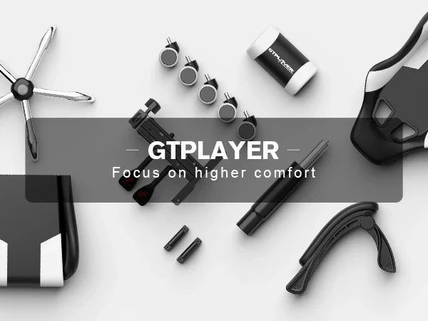 GTPLAYER Gaming Chair with Footrest – Ergonomic Office & Gaming Chair with Lumbar Support and Recline Function.
