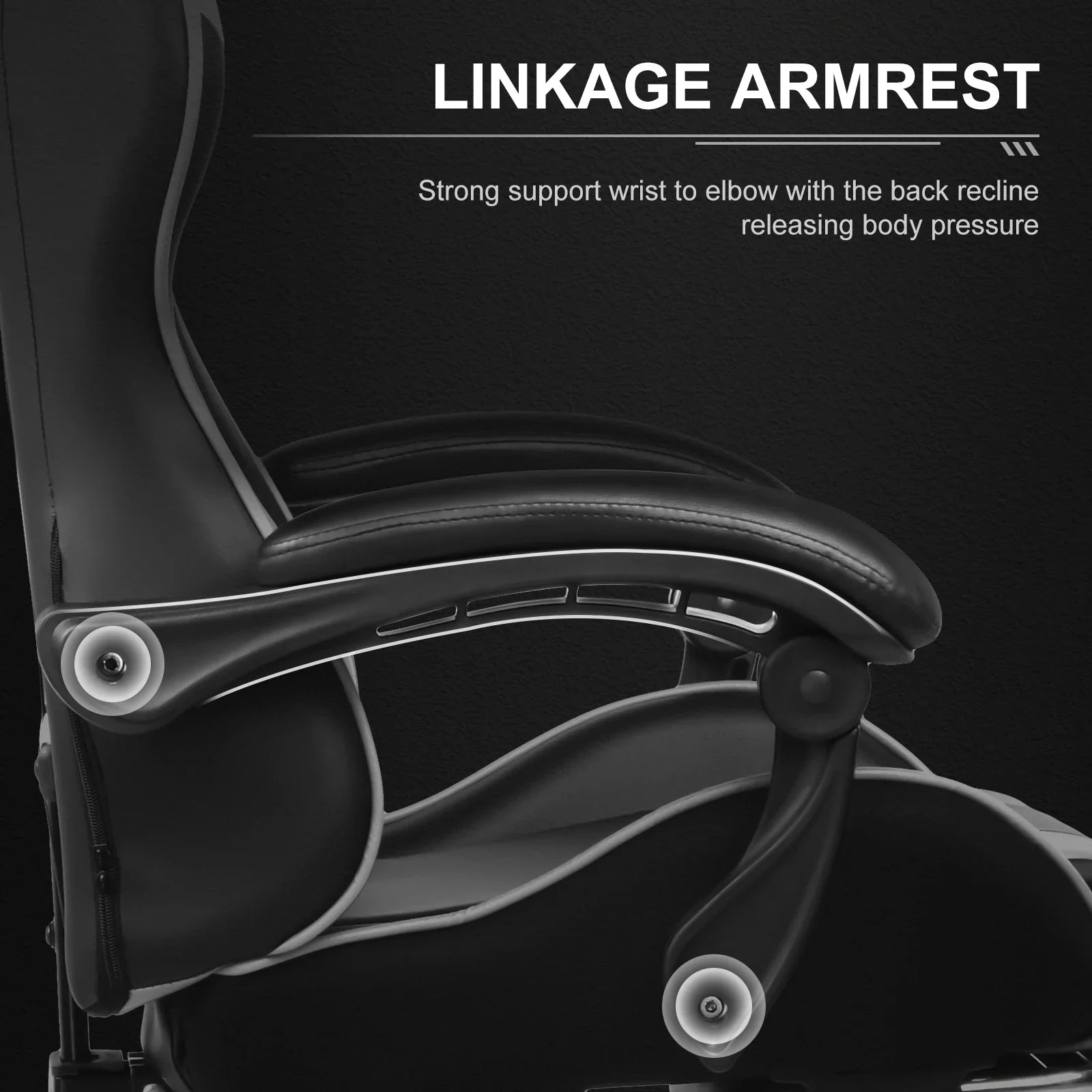 GTPLAYER Gaming Chair with Footrest – Ergonomic Office & Gaming Chair with Lumbar Support and Recline Function.