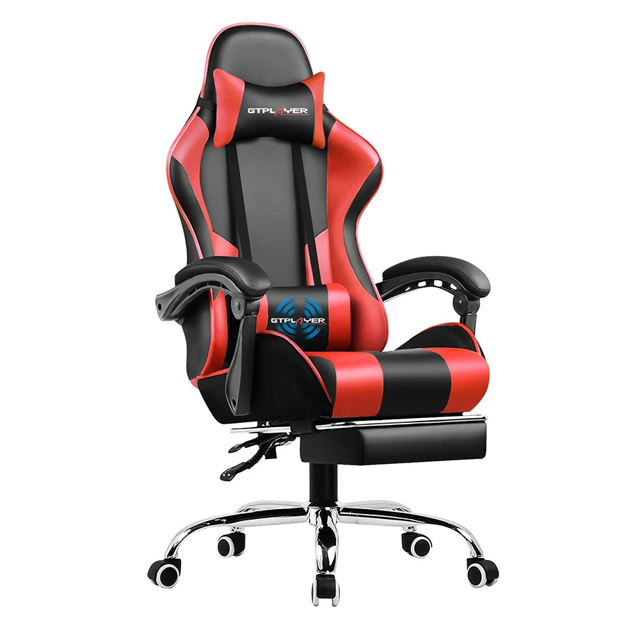 GTPLAYER Gaming Chair with Footrest – Ergonomic Office & Gaming Chair with Lumbar Support and Recline Function.