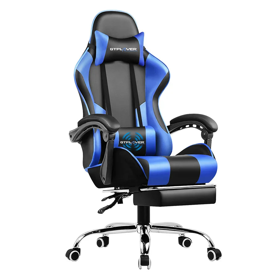GTPLAYER Gaming Chair with Footrest – Ergonomic Office & Gaming Chair with Lumbar Support and Recline Function.