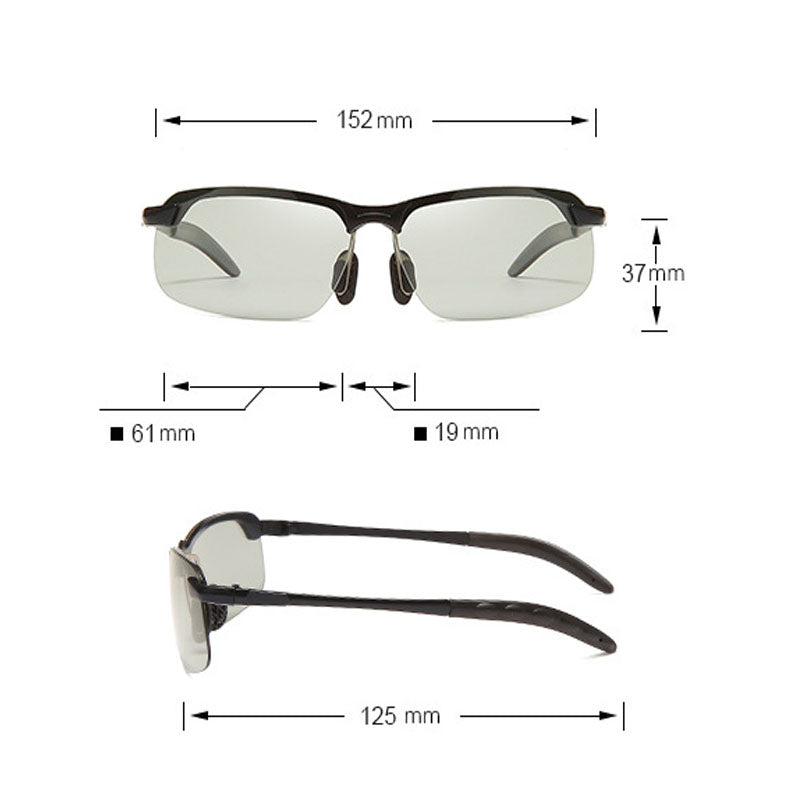 Polarized Night Vision Driving Sun Glasses,  Day and Night Vision Driver's Eyewear Photochromic Sun glasses.