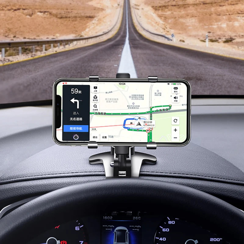 DashGrip Universal Car Phone Holder – 360° Adjustable Dashboard Phone Mount for Hands-Free Navigation & Safe Driving Experience.