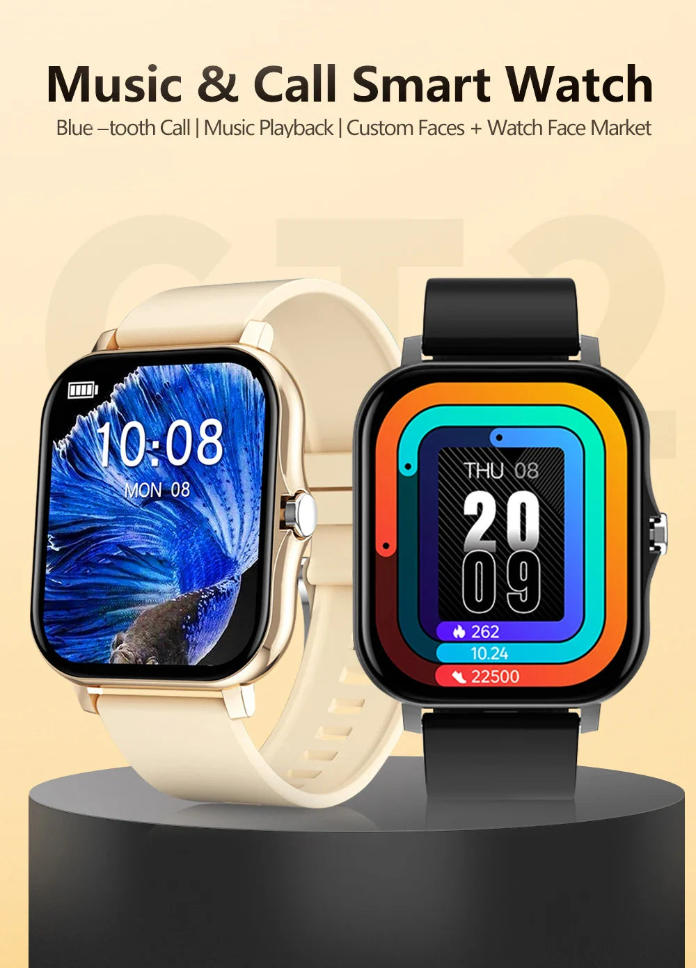 Sport Smart Watch Fitness Clock Health Monitor Waterproof Smartwatch Wireless Call Watches for Men Women IOS Android 2025