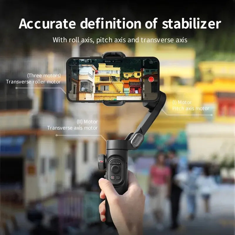 AOCHUAN SmartXE Intelligent 3-Axis Smartphone Gimbal – Professional Handheld Stabilizer with Anti-Shake Technology for Cinematic Mobile Filming & Content Creation