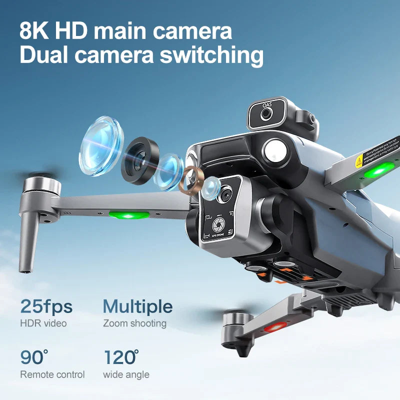 K19 Max Drone Professional 8K Camera Aerial FPV Brush Avoiding Obstacle ith Large Screen Remote Control Folding Drone.