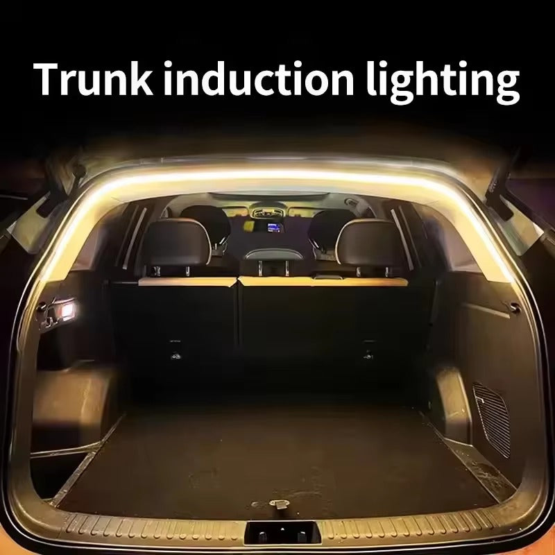 Smart Motion Sensor LED Car Trunk Light Strip – Automatic Ambient Interior Lighting with Easy Installation for Modern Car Upgrade