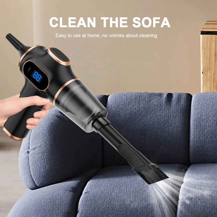 Portable Wireless Car Vacuum Cleaner – Handheld Cordless High-Suction Cleaner with HEPA Filter for Dust & Debris Removal