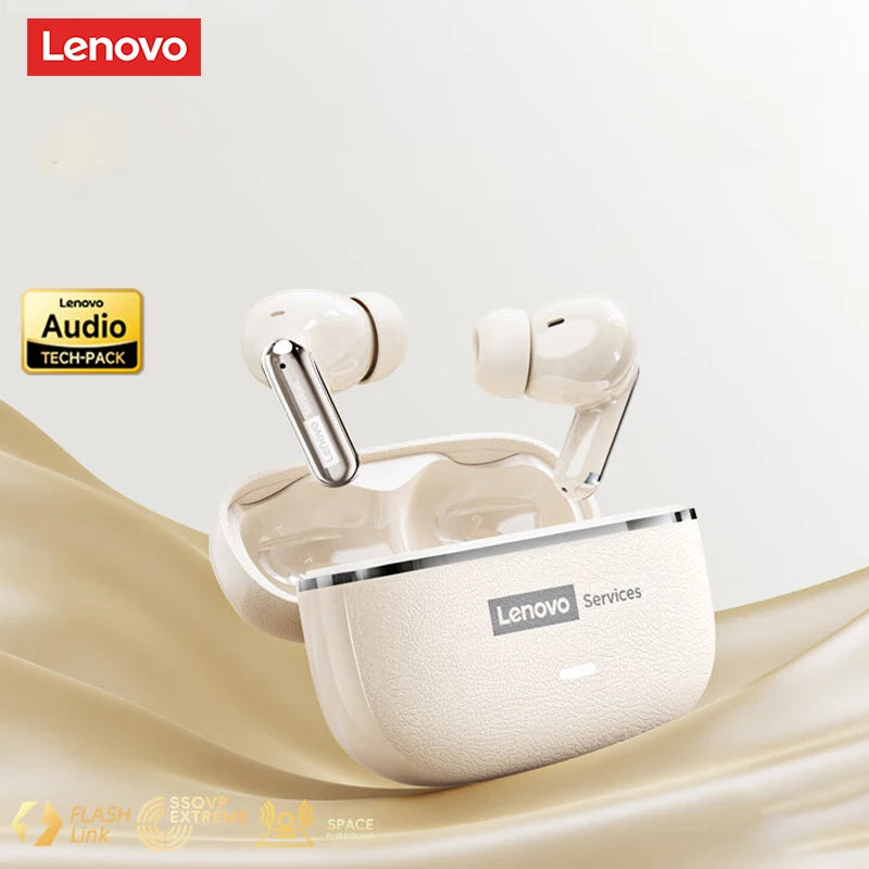 Lenovo LE208 TWS Leather Wireless Earphones – ENC Noise Reduction & Gaming Mode