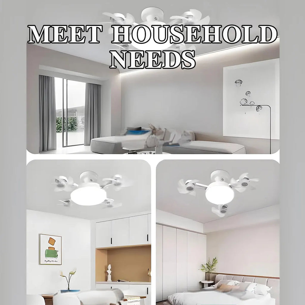DroneBreeze Smart LED Fan – Stylish Silent Airflow System with Integrated Ambient Lighting for Modern Interiors