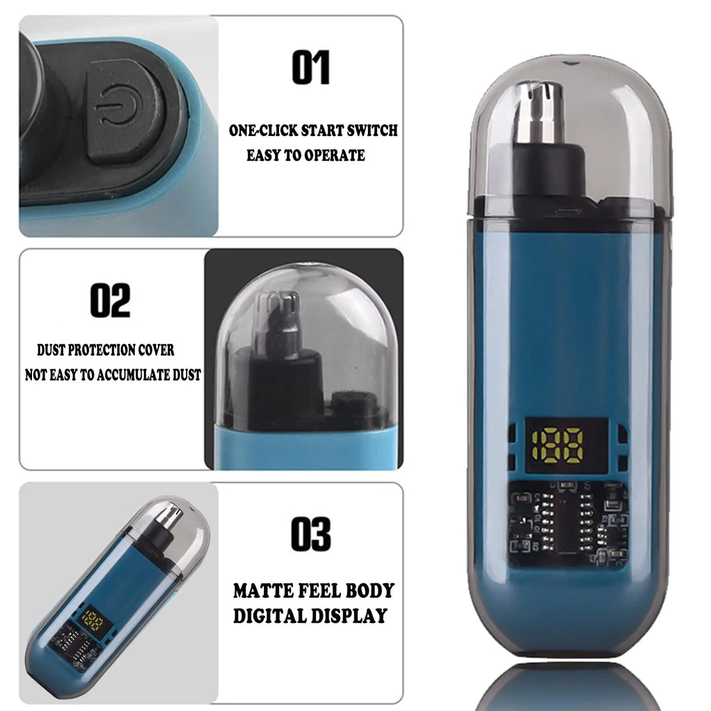 USB Rechargeable Nose Hair Trimmer(Precision Grooming for Nose, Ears, Eyebrows &amp; Facial Hair)