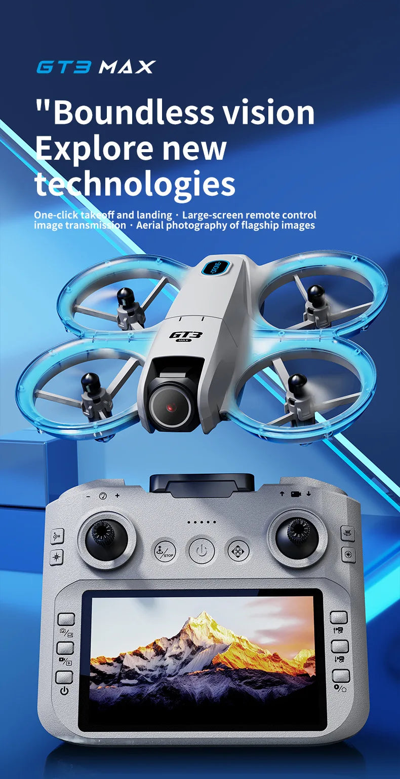 Drone 8K HD 4.3" Remote Control Headless Mode Helicopter 360° Flip Quadcopter Toys Mini Drone Fors Kid Toy Gifts