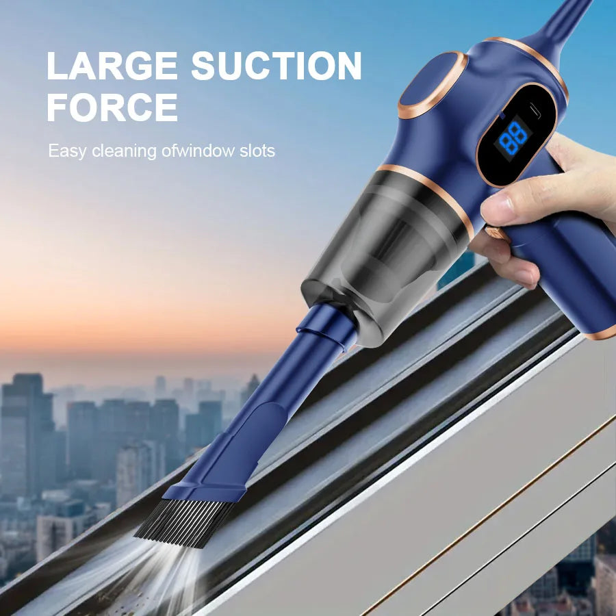 Portable Wireless Car Vacuum Cleaner – Handheld Cordless High-Suction Cleaner with HEPA Filter for Dust & Debris Removal
