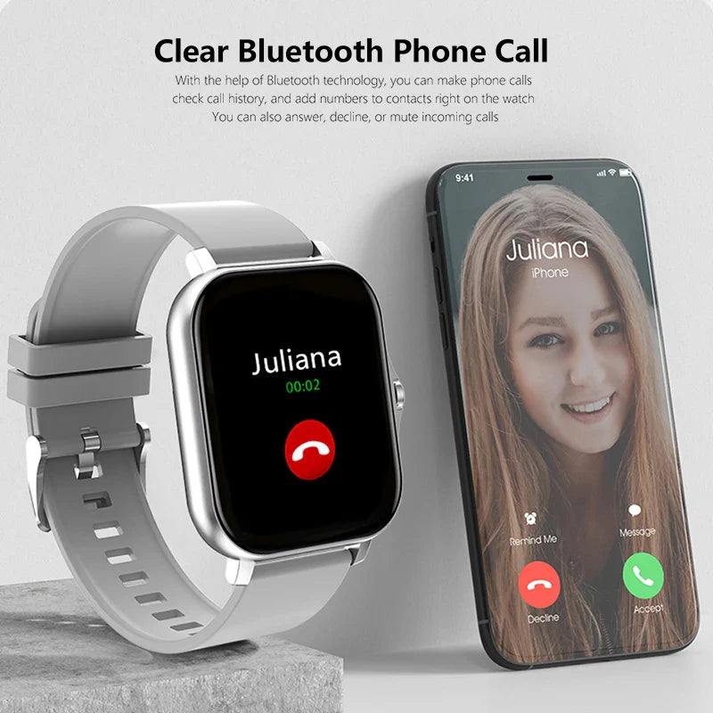 Sport Smart Watch Fitness Clock Health Monitor Waterproof Smartwatch Wireless Call Watches for Men Women IOS Android 2025
