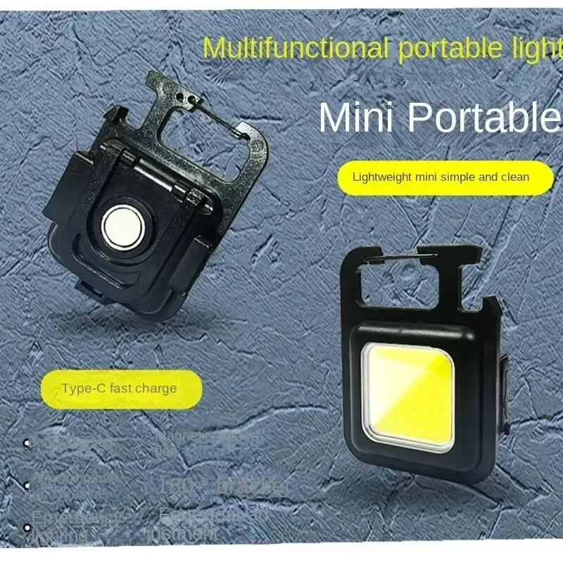 Ultra Bright Mini LED Keychain Flashlight – Portable Pocket Torch with Key Ring, USB Rechargeable Emergency Light for Travel & Outdoor Use