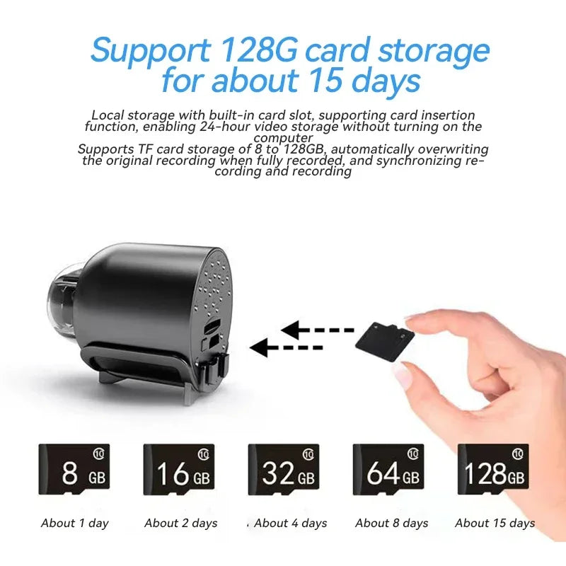 Smart Wireless Mini Camera – HD Portable WiFi Security Camera with Night Vision, Motion Detection & Remote Viewing