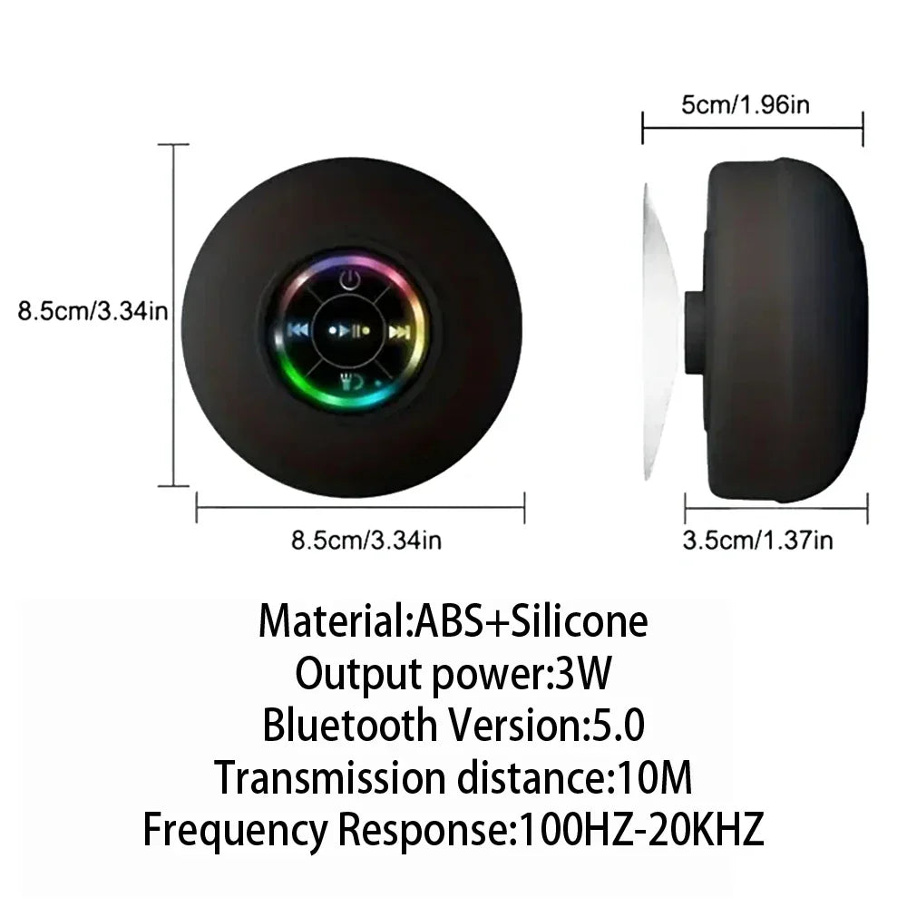 AquaBeat Portable LED Bluetooth Speaker – Wireless Music Speaker with RGB Lighting, Deep Bass & Stylish Modern Design