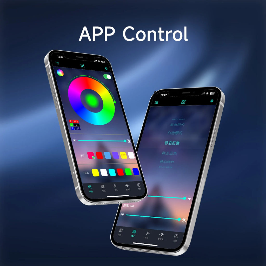 StarDrive RGB Car Floor Lights – Multi-Color LED Interior Ambient Lighting for Cars with App/Remote Control.