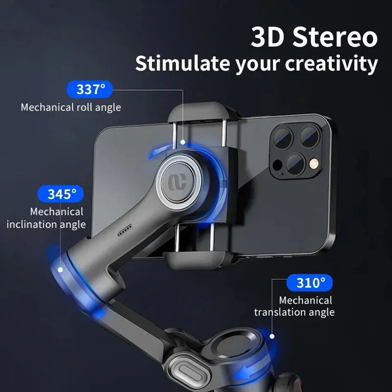 AOCHUAN SmartXE Intelligent 3-Axis Smartphone Gimbal – Professional Handheld Stabilizer with Anti-Shake Technology for Cinematic Mobile Filming & Content Creation