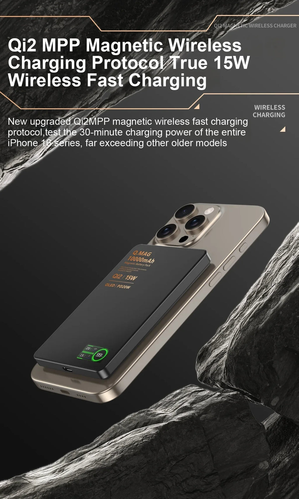 2.1 Magnetic Powerbank Wireless Fast Charing Spare Portable External Battery for iPhone 12-17 Pro Watch Airpods 5000/10000mAh