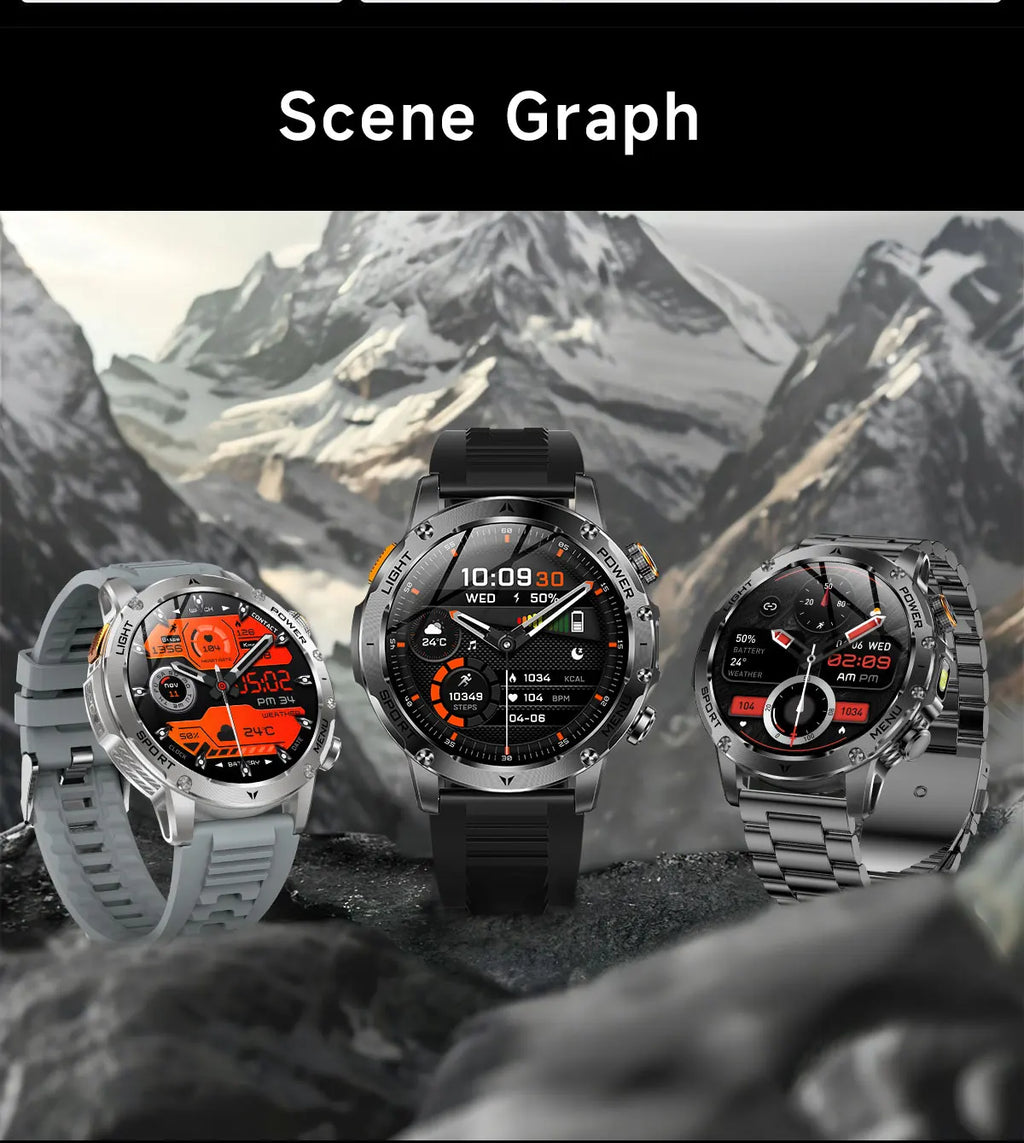 2025 1000mAh Super Capacity Battery Adult Men Smart Watch 1.7-inch Large Screen Bluetooth Call IP68 Waterproof SmartWatch Sports