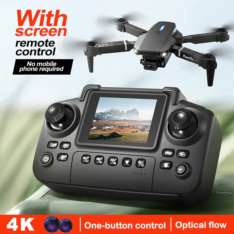New E88/E99 Drone Remote Control with Screen Dual Camera Optical Flow Localization