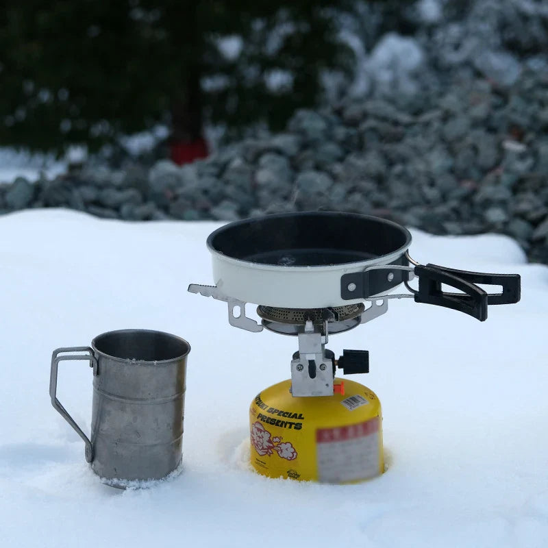 Pandatour Portable Windproof Camping Gas Stove – High Efficiency Outdoor Burner for Hiking, Camping, BBQ & Emergency Cooking