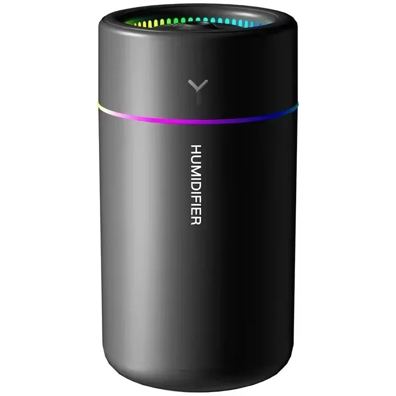 Car Air Humidifier 280ML – Large Capacity USB Aroma Diffuser with LED Light for Car use.