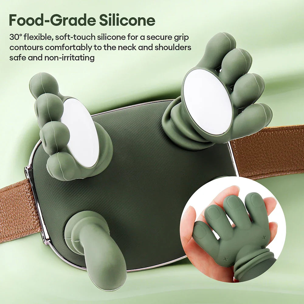 Wireless 4D Neck & Shoulder Massager – Bionic Finger Cervical & Trapezius Kneading Device