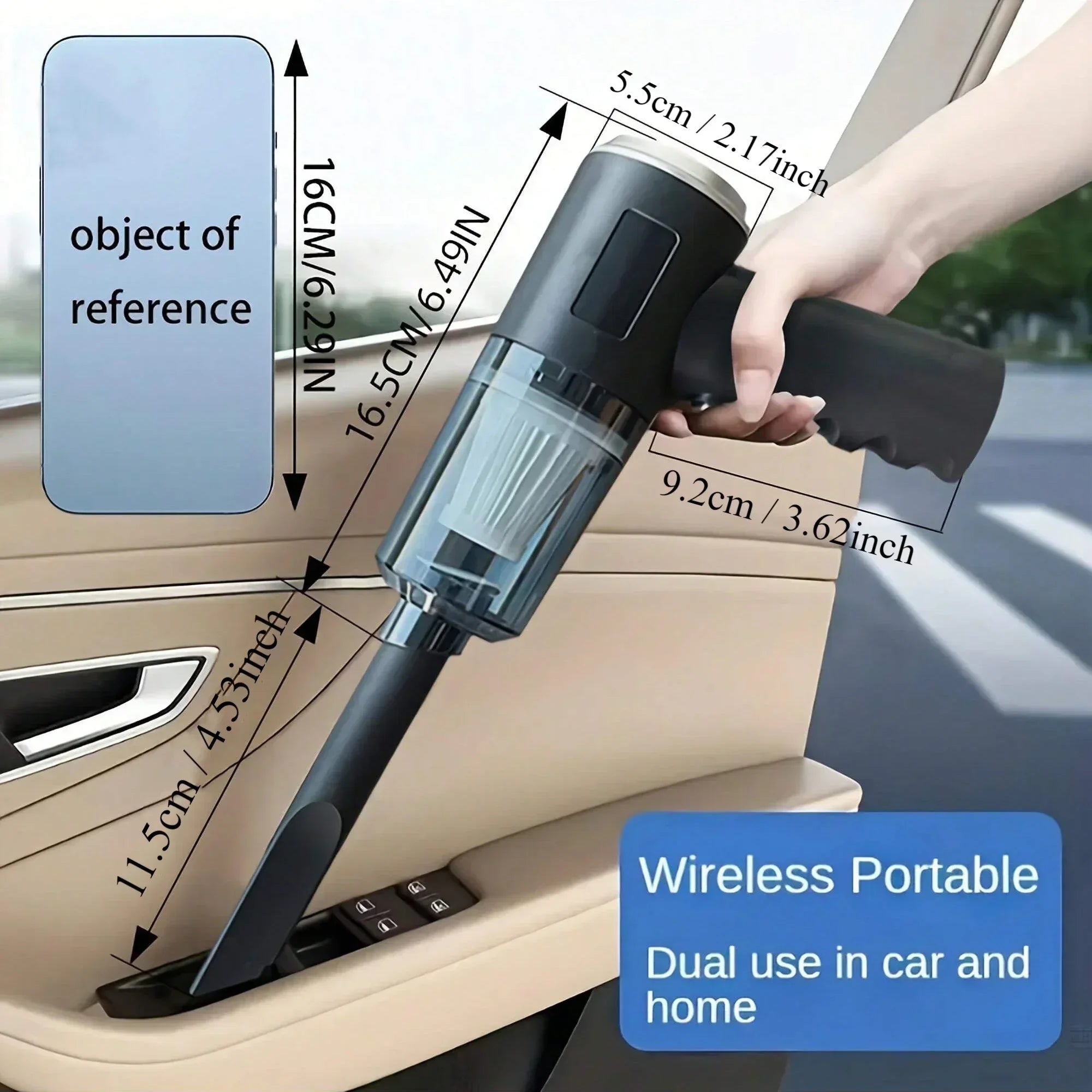 Smart 120W Wireless Handheld Vacuum Cleaner – Powerful Cordless Cleaning Device for Home & Car with Portable Design