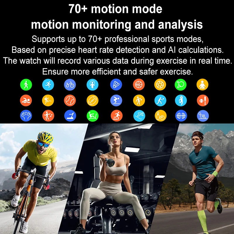 New Ultra Thin Smart Watch men 1.96" AMOLED HD Pixel Display Always Show Time BT Call Reminder Smartwatch Ladies For Android iOS