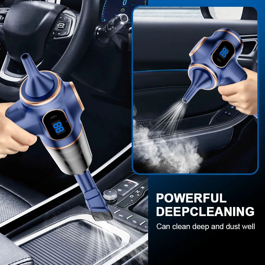 Portable Wireless Car Vacuum Cleaner – Handheld Cordless High-Suction Cleaner with HEPA Filter for Dust & Debris Removal