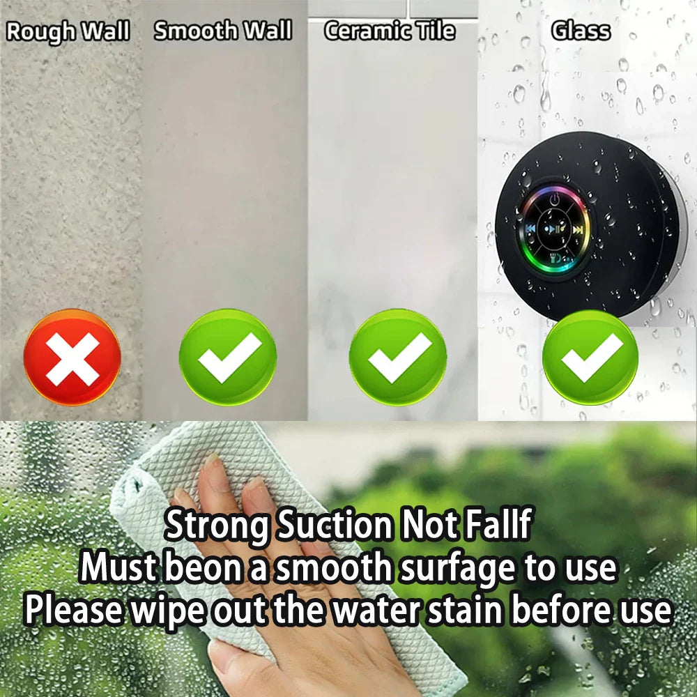 AquaBeat Portable LED Bluetooth Speaker – Wireless Music Speaker with RGB Lighting, Deep Bass & Stylish Modern Design