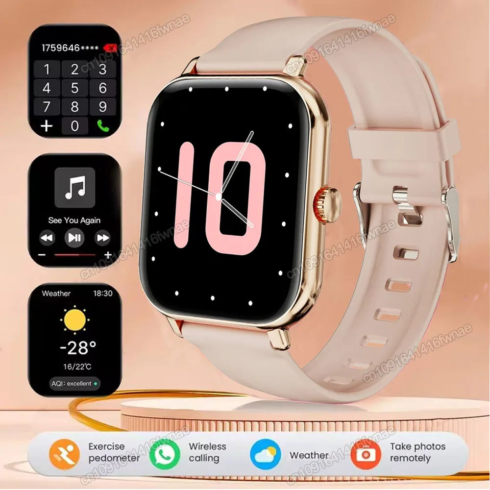 New Smart Watch 2.01 Inch HD Display Answer Make Call Message Preview Sport Modes smartwatch DIY Dial Weather Forecast Men Women