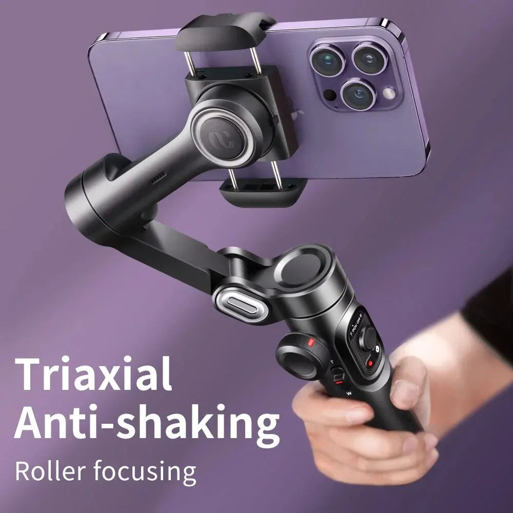 AOCHUAN SmartXE Intelligent 3-Axis Smartphone Gimbal – Professional Handheld Stabilizer with Anti-Shake Technology for Cinematic Mobile Filming & Content Creation