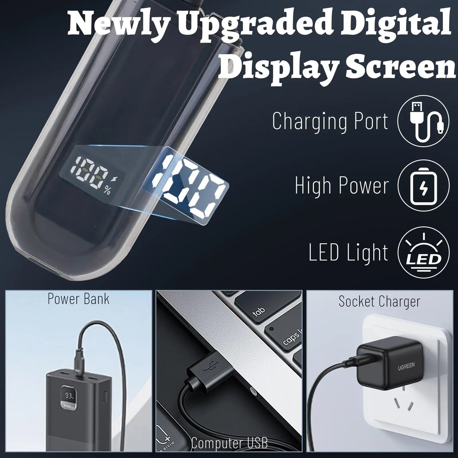 USB Rechargeable Nose Hair Trimmer(Precision Grooming for Nose, Ears, Eyebrows &amp; Facial Hair)