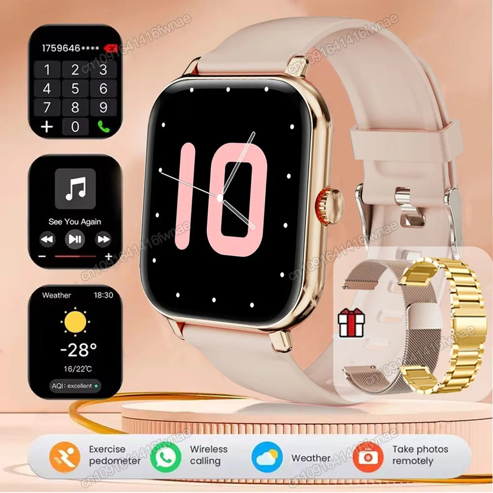 New Smart Watch 2.01 Inch HD Display Answer Make Call Message Preview Sport Modes smartwatch DIY Dial Weather Forecast Men Women