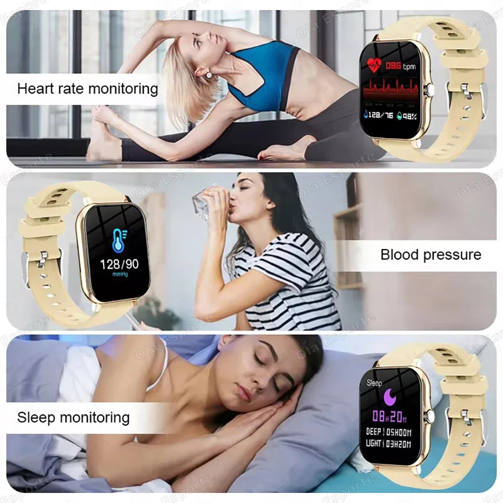 New Smart Watch 2.01 Inch HD Display Answer Make Call Message Preview Sport Modes smartwatch DIY Dial Weather Forecast Men Women