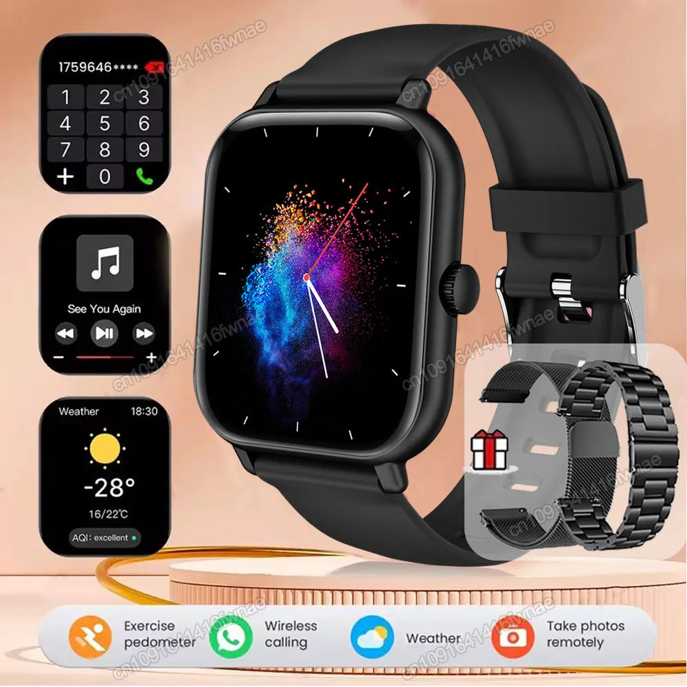 New Smart Watch 2.01 Inch HD Display Answer Make Call Message Preview Sport Modes smartwatch DIY Dial Weather Forecast Men Women