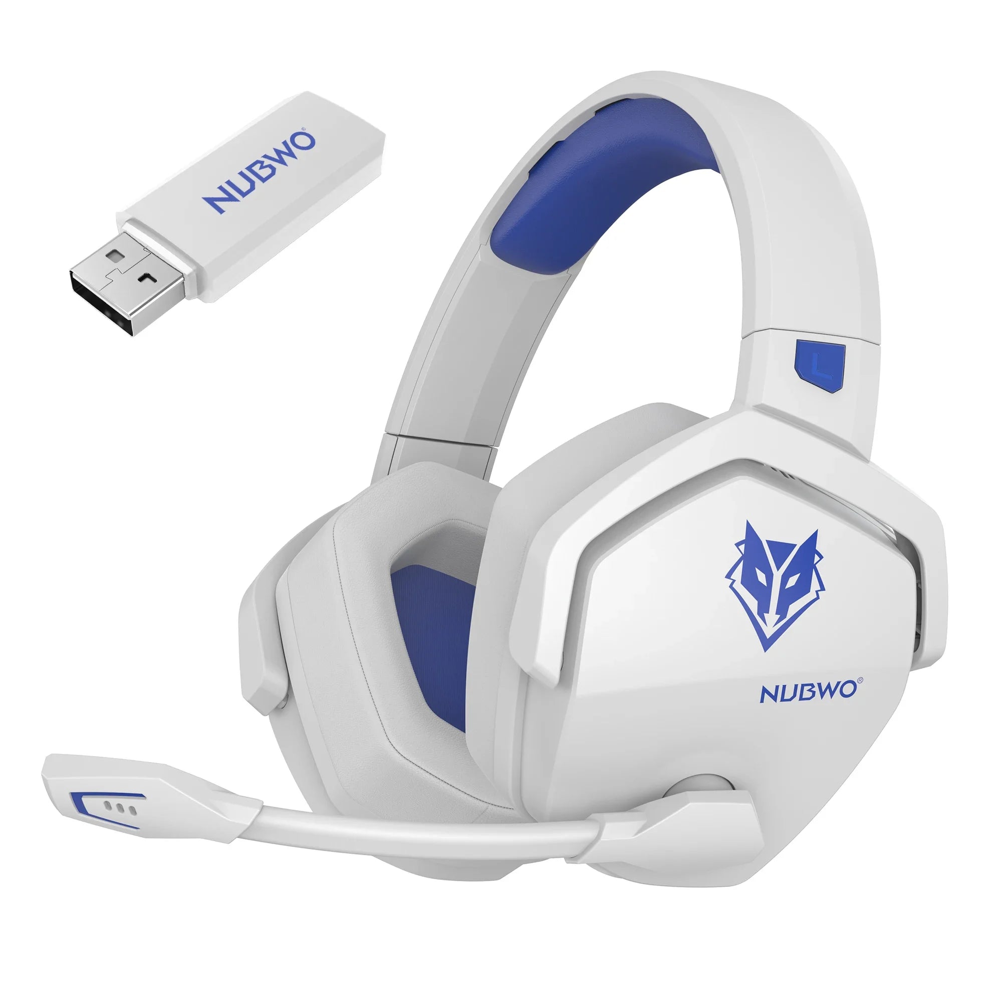 NUBWO G06 Wireless Gaming Headset 2.4GHz Bluetooth 5.3 with Mic 50mm Drivers